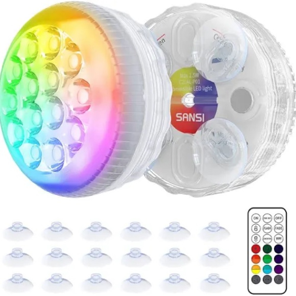 5 Colorful LED Party Lights. New.